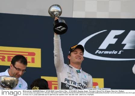 27.09.2015. Suzuka, Japan. Formula 1 Grand Prix of Japan. Race day. Podium picture shows 2nd placed Nico Rosberg Mercedes AMG x  ActionPlus11665303