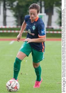 Maren Wallenhorst (SV Werder Bremen, 25) Freisteller, Einzelbild, Aktion, Fussball, DFB-Pokal der Frauen, Tura Meldorf - SV Werder Bremen, xobx