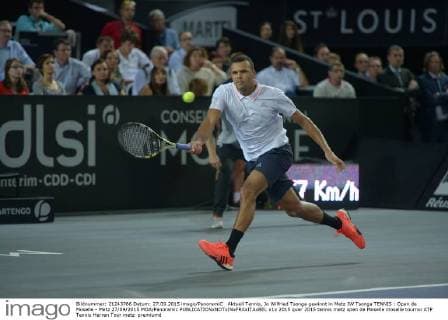 Aktuell Tennis, Jo Wilfried Tsonga gewinnt in Metz JW Tsonga TENNIS : Open de Moselle - Metz 27 09 2015 MOA Panoramic 
