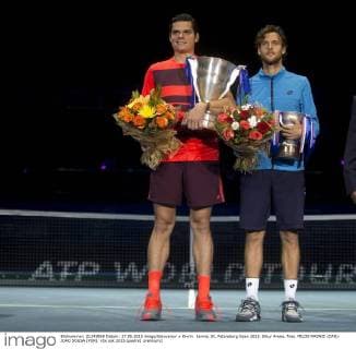 tennis. St. Petersburg Open 2015. Sibur Arena. final. MILOS RAONIC (CAN)- JOAO SOUSA (POR).