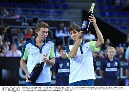Lukasz Kubot (POL) Edouard Roger-Vasselin vs Pierre-Hugues Herbert (FRA) Nicolas Mahut (FRA) TENNIS : Open de Moselle - Metz - 27 09 2015 VirginieBouyer Tennismag Panoramic 