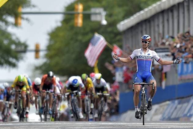 Sagan Peter of Tinkoff Saxo celebrates CYCLISME : Elite Hommes - Championnats du Monde - Richmond - 27 09 2015 Photonews Panoramic 