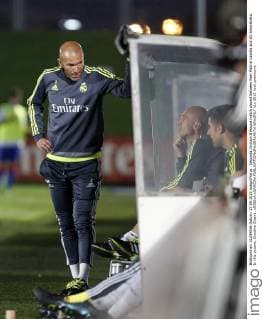 Segunda Division B league match played between Real Madrid Castilla and SD Amorebieta. In this picture, Zinedine Zidane. xJOSExA.xGARCIAx 
