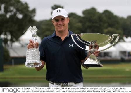 27 September 2015: Jordan Spieth wins the 2015 Tour Championship at East Lake Golf Club in Atlanta, Georgia. Jordan Spieth wins the Tour Championship and the Fedex Cup. (Photograph by Michael Wade Icon Sportswire) GOLF: SEP 27 PGA Golf Herren - TOUR Championship - Final Round Icon092715014 EDITORIAL USE ONLY