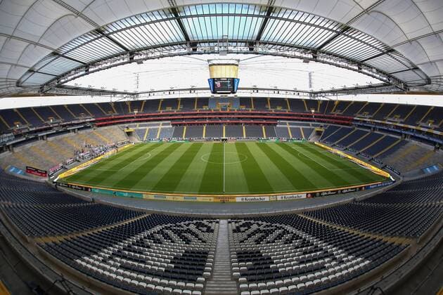 27.09.2015, xjfx, Fussball 1.Bundesliga, Eintracht Frankfurt, emspor, v.l. Innenansicht Commerzbank Arena, Hauptribüne