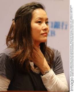 Retired Chinese tennis star Li Na attends a press conference PK Pressekonferenz during the 2015 WTA Tennis Damen Wuhan Open tennis tournament in Wuhan city, central China s Hubei province, 28 September 2015. Li Na highlights press conference at Wuhan Open  20150928_50930
