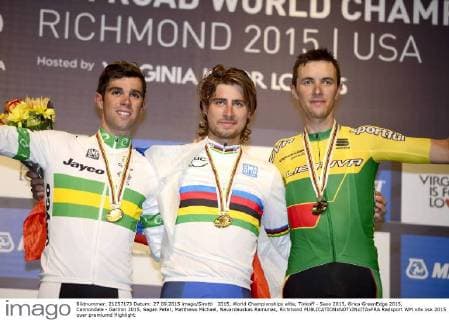 2015, World Championships elite, Tinkoff - Saxo 2015, Orica GreenEdge 2015, Cannondale - Garmin 2015, Sagan Peter, Matthews Michael, Navardauskas Ramunas, Richmond 