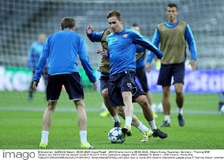 GNK Dinamo training 28.09.2015., Allianz Arena, Muenchen, Germany - Training GNK Dinamo day before the the second round of Group F of the Champions League match between FC Bayern - GNK Dinamo. Marko Rog.  GoranxStanzl PIXSELL