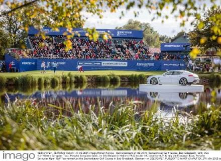 Bad Griesbach 27.09.2015, Beckenbauer Golf Course, Bad Griesbach, GER, PGA Golf Herren European Tour, Porsche European Open, im Bild Benjamin Hebert (FRA) an der 18, Uebersicht during the European Tour, Porsche European Open Golf Tournament at the Beckenbauer Golf Course in Bad Griesbach, Germany on 2015 09 27.  EX_JFK  