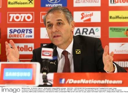 SOCCER - UEFA EURO EM Europameisterschaft Fussball 2016 quali, press conference PK Pressekonferenz AUT VIENNA,AUSTRIA,29.SEP.15 - SOCCER - UEFA European Championship EM Europameisterschaft 2016, European Qualifiers, OEFB press conference, international match Länderspiel MNE vs AUT and AUT vs LIE, squad nomination team AUT. Image shows head coach Marcel Koller (AUT). GEPAxpictures xChristianxOrt
