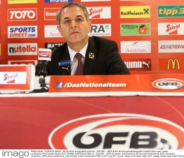 SOCCER - UEFA EURO EM Europameisterschaft Fussball 2016 quali, press conference PK Pressekonferenz AUT VIENNA,AUSTRIA,29.SEP.15 - SOCCER - UEFA European Championship EM Europameisterschaft 2016, European Qualifiers, OEFB press conference, international match Länderspiel MNE vs AUT and AUT vs LIE, squad nomination team AUT. Image shows head coach Marcel Koller (AUT). GEPAxpictures xChristianxOrt