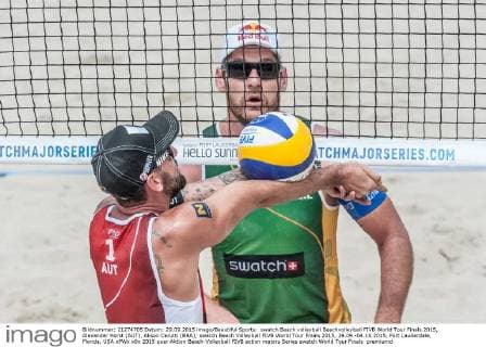 swatch Beach volleyball Beachvolleyball FIVB World Tour Finals 2015, Alexander Horst (AUT), Alison Cerutti (BRA); swatch Beach Volleyball FIVB World Tour Finals 2015, 29.09.-04.10.2015, Fort Lauderdale, Florida, USA xPWx