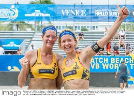 swatch Beach volleyball Beachvolleyball FIVB World Tour Finals 2015, Laura Ludwig, Kira Walkenhorst (GER); swatch Beach Volleyball FIVB World Tour Finals 2015, 29.09.-04.10.2015, Fort Lauderdale, Florida, USA xPWx