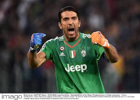 Gianluigi Buffon al Gol Alvaro Morata Juventus 1-0 Goal celebration - Torino, 30-09-2015 - UEFA Champions League 2015 2016 - Juventus Torino - FC Sevilla. andreaxstaccioli