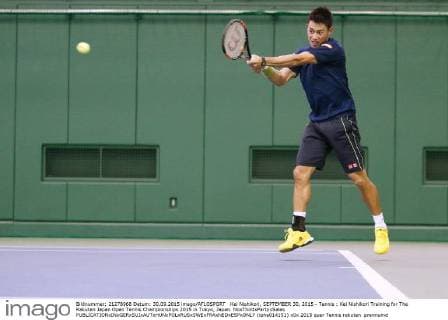 Kei Nishikori, SEPTEMBER 30, 2015 - Tennis : Kei Nishikori Training for The Rakuten Japan Open Tennis Championships 2015 in Tokyo, Japan. NoxThirdxPartyxSales  (ipha014151)