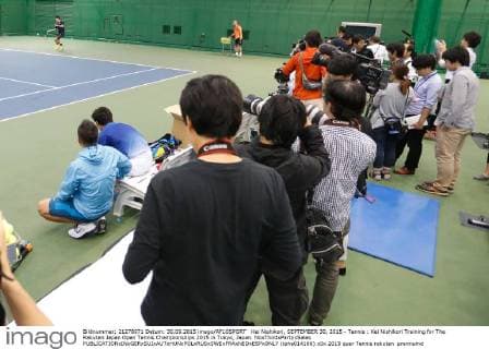 Kei Nishikori, SEPTEMBER 30, 2015 - Tennis : Kei Nishikori Training for The Rakuten Japan Open Tennis Championships 2015 in Tokyo, Japan. NoxThirdxPartyxSales  (ipha014166)
