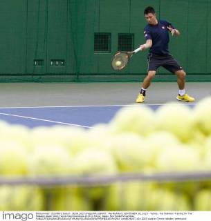Kei Nishikori, SEPTEMBER 30, 2015 - Tennis : Kei Nishikori Training for The Rakuten Japan Open Tennis Championships 2015 in Tokyo, Japan. NoxThirdxPartyxSales  (ipha014167)