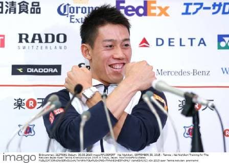 Kei Nishikori, SEPTEMBER 30, 2015 - Tennis : Kei Nishikori Training for The Rakuten Japan Open Tennis Championships 2015 in Tokyo, Japan. NoxThirdxPartyxSales  (ipha014192)
