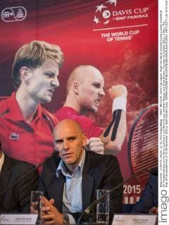 - GENT, BELGIUM: Davis Cup captain Johan Van Herck pictured during a press conference PK Pressekonferenz on the Davis Cup final in the World Group, between Belgium and Great Britain, Thursday 01 October 2015, in Gent. The final will be played from 27 to 29 November 2015 in Gent Flanders Expo. JASPERxJACOBS  x04712077x