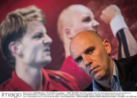 - GENT, BELGIUM: Davis Cup captain Johan Van Herck pictured during a press conference PK Pressekonferenz on the Davis Cup final in the World Group, between Belgium and Great Britain, Thursday 01 October 2015, in Gent. The final will be played from 27 to 29 November 2015 in Gent Flanders Expo. JASPERxJACOBS  x04712087x