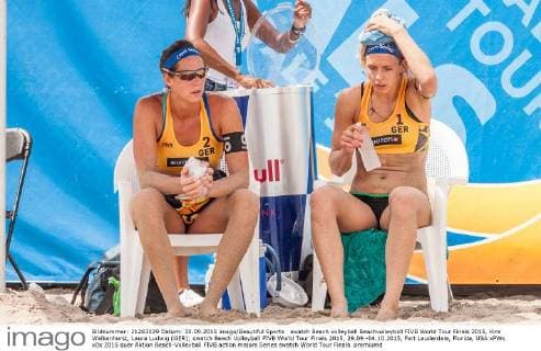 swatch Beach volleyball Beachvolleyball FIVB World Tour Finals 2015, Kira Walkenhorst, Laura Ludwig (GER); swatch Beach Volleyball FIVB World Tour Finals 2015, 29.09.-04.10.2015, Fort Lauderdale, Florida, USA xPWx