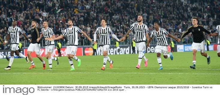 Turin, 30.09.2015 - UEFA Champions League 2015 2016 - Juventus Turin vs FC Sevilla - a fine gara Juventus 