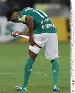 Palmeiras x Internacional SAO PAULO, Brazil - 09 30 2015: PALMERAS X INTERNATIONAL - The player Ze Roberto, the SE Palmeiras in the game against SC Internacional team during a match valid for the quarter-final (back), the Brazil Cup in Allianz Arena Park. (Photo: Cesar Greco FotoArena)  CesarxGreco