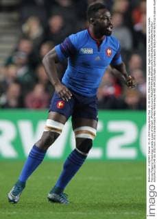 01.10.2015. Milton Keynes, England. Rugby World Cup. France versus Canada. Frances Fulgence Ouedraogo awaits a pass of the ball. xPhilxHutchinsonx  ActionPlus11667145