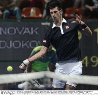 Oct. 2, 2015 - Bangkok, thailand - Tennis player Novak Djokovic of Serbia returns the ball against Rafael Nadal of Spain during the exhibition match at the Indoor Stadium Huamark in Bangkok, Thailand on October 2, 2015. Djokovic wins 2-0 set, score 6-4, 6-2. Nadal v Djokovic Exhibition Match in Bangkok  - ZUMAn230
