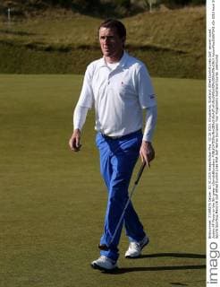 02.10.2015. Kingsbarns, Scotland. Alfred Dunhill Links Golf, second round. Jockey AP Mccoy on the 5th green xDavidxBlunsdenx  ActionPlus11667542
