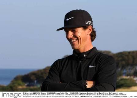 02.10.2015. Kinsbarns, Scotland. Alfred Dunhill Links Golf, second round. Thorbjon Oleson on the 9th hole during the second round xDavidxBlunsdenx  ActionPlus11667552