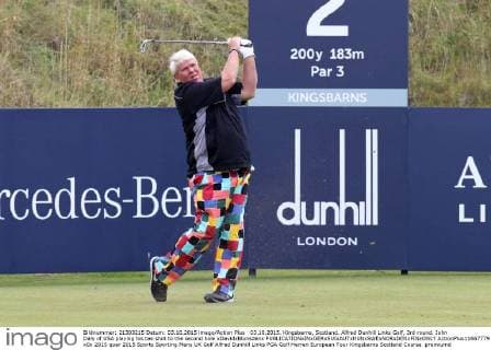 03.10.2015. Kingsbarns, Scotland. Alfred Dunhill Links Golf, 3rd round. John Daly of USA playing his tee shot to the second hole xDavidxBlunsdenx  ActionPlus11667779