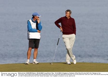 03.10.2015. Kingsbarns, Scotland. Alfred Dunhill Links Golf. Alan Hansen on the fifth green xDavidxBlunsdenx  ActionPlus11667817