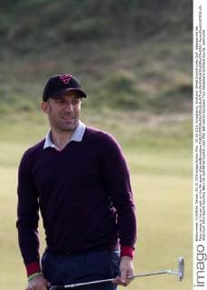03.10.2015. Kingsbarns, Scotland. Alfred Dunhill Links Golf. Aleassandro del Piero reacts to his par putt on the 5th green xDavidxBlunsdenx  ActionPlus11667819