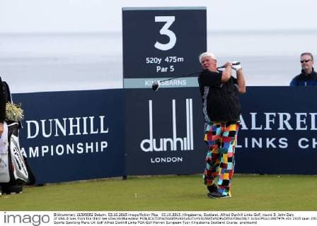 03.10.2015. Kingsbarns, Scotland. Alfred Dunhill Links Golf, round 3. John Daly of USA drives from the third tee xDavidxBlunsdenx  ActionPlus11667979
