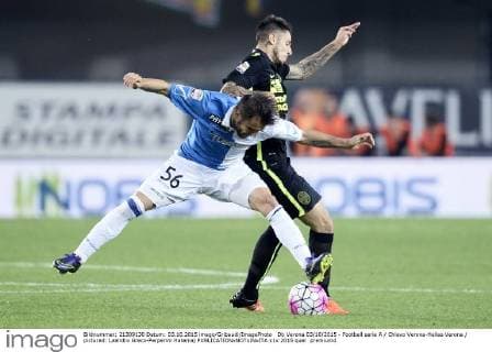 Db Verona 03 10 2015 - Football serie A Chievo Verona-Hellas Verona pictured: Leandro Greco-Perperim Hatemaj 
