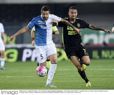 Db Verona 03 10 2015 - Football serie A Chievo Verona-Hellas Verona pictured: Bosko Jankovic-Alessandro Gamberini 