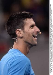 BEIJING, CHINA - OCTOBER 03: (CHINA OUT) Novak Djokovic of Serbia takes part in a charity promotion on day one of the 2015 China Open at the China National Tennis Centre on October 3, 2015 in Beijing, China.  CFP473809516 