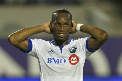 Aktuell Fußball, Orlando City - Montreal Impact Oct. 3, 2015 - Orlando, Florida, US - Montreal Impact forward Didier Drogba (11) reacts to a shot on goal during an MLS Fussball Herren USA game between the Orlando City SC and the Montreal Impact at the Citrus Bowl. MLS 2015- Orlando City vs Montreal - ZUMAm307
