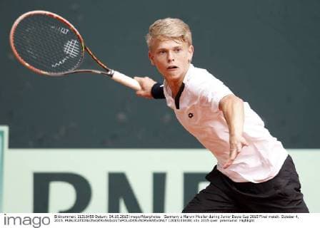 Germany s Marvin Moeller during Junior Davis Cup 2015 Final match. October 4, 2015.  (2015100438)