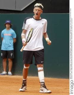 Germany s Nicola Kuhn celebrates during Junior Davis Cup 2015 Final match. October 4, 2015.  (20151004144)