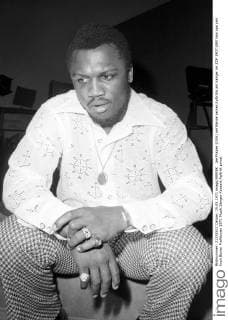 Joe Frazier (USA) am Rande seines Auftritts als Sänger im ZDF