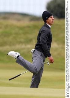 04.10.2015. St Andrews, Scotland. Alfred Dunhill Links Golf. Thorbjorn Olesen react to his birdie putt on the Road Hole xDavidxBlunsdenx  ActionPlus11669194