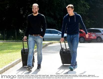 Gathering of the Croatian football team 5.10.2015., Croatia, Zagreb - Gathering of the Croatian football team at AS Hotel. Ivan Vargic, Marko Leskovic.  MarkoxPrpic PIXSELL