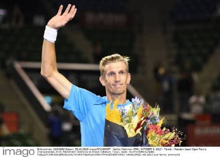 Jarkko Nieminen (FIN), OCTOBER 5, 2015 - Tennis : Rakuten Japan Open Tennis Championships 2015, Retirement Ceremony at Ariake Coliseum, Tokyo, Japan. NoxThirdxPartyxSales  (dlra010452)