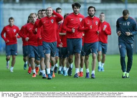 PXL_Croatia national football team 05.10.2015., Stadion Hitrec Kacian, Zagreb, Croatia - Croatia national football team start the preparations for European qualifiers against Bulgaria and Malta. Domagoj Vida, Vedran Corluka, Darijo Srna.  GoranxStanzl PIXSELL