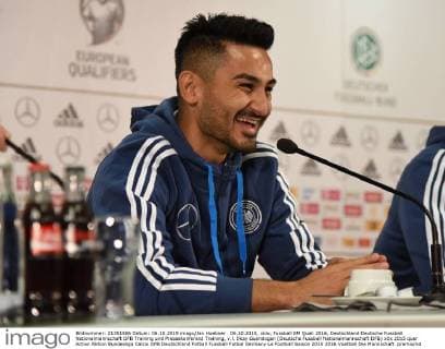 06.10.2015, xblx, Fussball EM Quali 2016, Deutschland Deutsche Fussball Nationalmannschaft DFB Training und Pressekonferenz Training, v.l. Ilkay Guendogan (Deutsche Fussball Nationalmannschaft DFB)