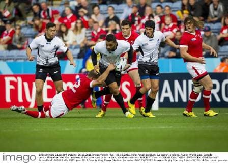 06.10.2015. King Power Stadium, Leicester, England. Rugby World Cup. Canada versus Romania. Madalin Lemnaru of Romania runs with the ball. xGrahamxWilsonx  ActionPlus11669618