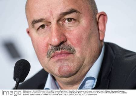 Stanislav Cherchesov becomes a new head coach of Legia Warszawa Stanislav Cherchesov is announced a new head coach of Legia Warszawa football club during a press conference PK Pressekonferenz on October 6, 2015 in Warsaw, Poland.  EN_01188521_0019