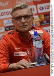 Polish national team Nationalteam at a press conference PK Pressekonferenz Adam Nawalka Press conference of Polish National Football Team before qualifiers against Scotland nad Ireland on October 6, 2015 in Warsaw, Poland.  EN_01188505_0008